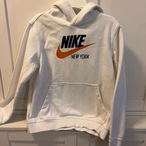 New York ,Nike ,white hoodie youth size M.
